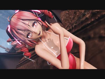 【MMD】テトさんでBooo! 【年寄りのスク水】