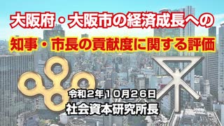 大阪府･大阪市の知事･市長の評価  10-26-2020