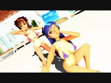 【日焼け跡テスト】被害妄想携帯女子(笑)　天海春香＆如月千早【MMDアイマス】