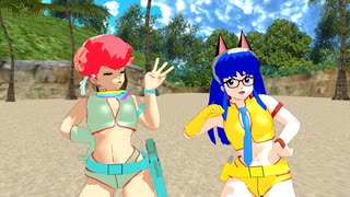 【ＭＭＤダーティペア】　ポジティブ☆ダンスタイム　【ＴＶ版ケイとユリがコスプレ】