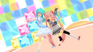 【MMD】ポジティブ☆ダンスタイム　りったそ&響心