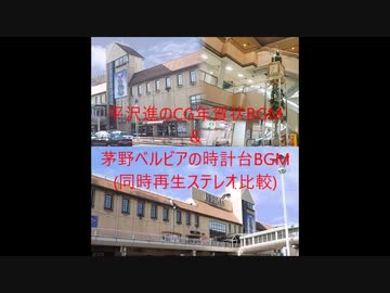 【加工動画】平沢進のCG年賀状BGM＆茅野ベルビアの時計台BGM(同時再生ステレオ比較してみたｗ)