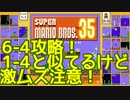 マリオ35解説攻略：6-4は1-4の高難易度バージョン！【スーパーマリオブラザーズSUPER MARIO BROSバトロワ】