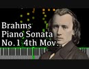 【ブラームス】ピアノソナタ第1番第4楽章 -  Op.1 4th Movement- 【ピアノ/Synthesia/Johannes Brahms/Piano Sonata No.1】