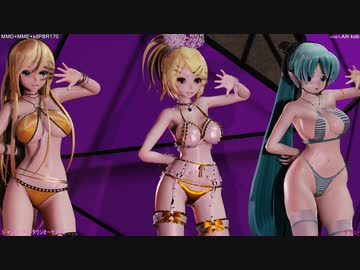 【MMD】Tda式Lily･リン＆らぶ式ミク[ｼﾞｬﾝｷｰﾅｲﾄﾀｳﾝｵｰｹｽﾄﾗ]【1080P/sdPBR170】