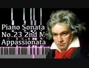 【ベートーヴェン】熱情 第二楽章 - Piano Sonata No.23 2nd Mov. - Op.57【Synthesia/Beethoven/ピアノソナタ第23番/Appassionata】