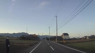 香川県観音寺市大野原町中姫 県道24号線での可搬式オービスによる速度違反取り締まり