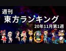 週刊東方ランキング　20年11月第1週