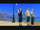 【Sims4】男子高校生4人でポッキーダンス！