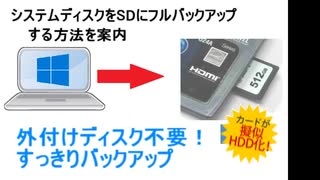 パソコンのシステムディスクをSDカードへシステムバックアップする方法・「F2Dx1」広告動  画