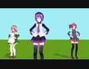 【MMD+UTAU】UTAU三人娘さん達に「Ievan polkka」を踊らせてみた【デフォ子・桃音モモ・重音テト】