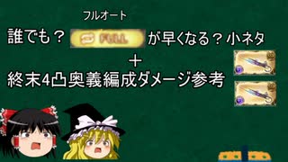 【グラブル】誰でもできる？フルオートが早くなる小ネタ+奥義編成フルオートダメージ参考【ゆっくり】