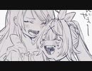 布団の中でイチャイチャしてキスをする星川サラと郡道美玲