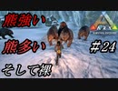 ark 実況 PS4版 #24 雪山の素材は良いのがあるが…やっぱり危険だらけだ！！