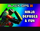 Black Ops 2 Funny Moments - Ninja Defuses, Workout, Combat Axe Bank Shot, Body Glitch, Heil Hitler