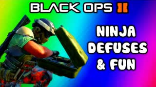 Black Ops 2 Funny Moments - Ninja Defuses, Workout, Combat Axe Bank Shot, Body Glitch, Heil Hitler