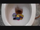 M&M'sとミニオンをトイレに流してみた２