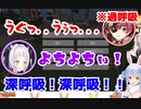 過呼吸になるマリン船長を全力でなだめるシオンとぺこらがてえてえ【ホロライブ切り抜き / Minecraft】