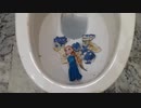 アナと雪の女王のエルサのケーキをトイレに流してみた