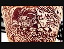 【鬼滅の刃】光の反射を利用して耳かきで毛布に『竈門 炭治郎_ヒノカミ神楽』描いてみた 【ブランケットアート】