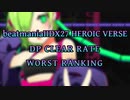 beatmaniaIIDX27 HEROIC VERSE DP LEVEL1-12 CLEAR RATE WORST10(1/2)
