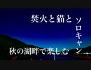 【前編】秋の湖畔でソロキャンプ、焚火と猫と