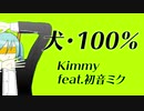 【初音ミクオリジナル曲】犬・100% (You Ain't Nothing But A) Dog 100%【remix】