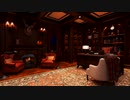 【放送用背景＆BGM】- □□READING ROOM AMBIENCE- Quill, Newspaper Flipping, Creaking, Fireplace Sounds