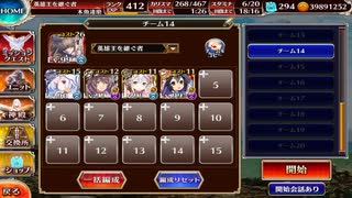 【千年戦争アイギス】英傑の塔 第15階層 141120pt