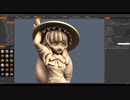 3D-COATで作るミニフィギュア　その6　～瞳生成と後ろ髪造形準備～