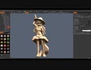 3D-COATで作るミニフィギュア　その7　～後ろ髪ふんわりさせたい～