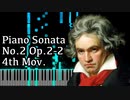 【ベートーヴェン】ピアノソナタ第2番 第4楽章 - Piano Sonata No.2 4th Mov. - Op.2-2【Synthesia/Beethoven】