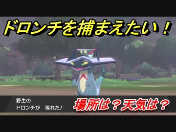 ポケモン剣盾 ドロンチを捕まえる方法 オススメの場所は 天気は ポケモン図鑑コンプへの道 ポケモンソード シールド ニコニコ動画