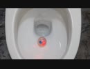 ハローキティのおもちゃをトイレに流してみた２