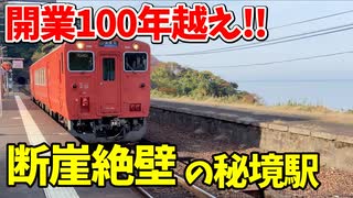 【鉄道豆知識】開業100年越え！行くのが困難な断崖絶壁の秘境駅 訪問記 #33