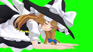 床を拭く魔理沙GB