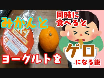 【検証】みかんとヨーグルトを同時に食べるとゲロの味がする説を検証！！【料理】