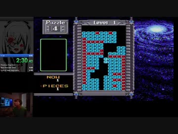 目隠しRTA スーパーテトリス2+ボンブリス パズル 0-20 in 5:30 Blindfolded Speedrun
