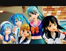 【MMD杯ZERO3参加動画】真夏のレターレインボー 夕張 朧 潮 浦風 初音ミク【MMD艦これ】【MikuMikuDance】