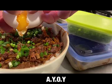 自分を大蛇丸と信じて止まない一般男性が、牛のしぐれ煮丼で優勝する動画です。