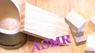 「音フェチ」ASMR！バイノーラル録音！木材と竹筒遊び♪タッピング音♪立体音響！睡眠用BGM。