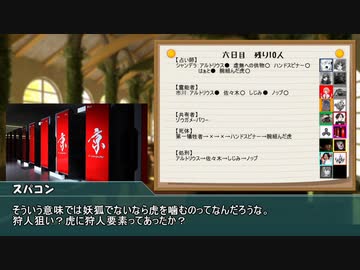 【ゆっくり人狼】ミステリ読みの過剰なる人狼　6日目【17A】