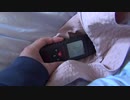 両目の眼球のRFタグから放射線照射の指示のライン