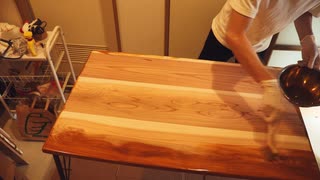 【1Kキッチン】狭いキッチンに男前なテーブル(作業台)を作る【DIY】