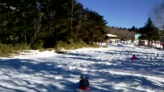 のまさんち「富士山で雪遊びヾ(ﾟ∀ﾟ) 水ヶ塚公園 なう♪」