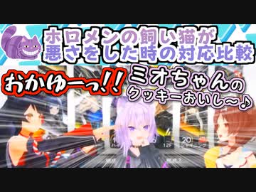 ホロメンの飼い猫がやらかした時の対応比較