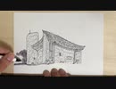 【ASMR】【新作！現代アート:spiral pen art】ペンの音。『クリスマスとロンシャン礼拝堂』