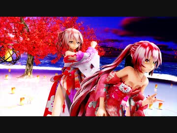 MMD【劣等上等】Tda式 巡音ルカ 重音テト kimono style【Ray】【N3】