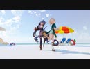 [プリンセスコネクトMMD] 碧い海！海水浴ビーチで『DEEP BLUE TOWNへおいでよ』キャル、コッコロ