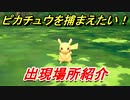 ポケモンピカブイ　ピカチュウを捕まえる方法！出現場所紹介！図鑑コンプへの道！　【ポケットモンスター Let's Go! ピカチュウ・イーブイ】